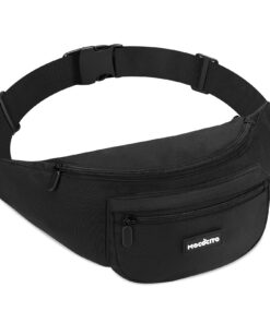 MOCOCITO Grande Banane Homme & Femme - Poche Impermable pour Randonnée, Housse de Pluie Intégrée, Sangle Réglable 150 cm