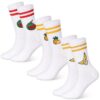 Chaussettes Tennis Boyiee Blanches Unisexe Femmes Hommes Ras Cou Coton Respirantes 3 Paires Mode Vogue