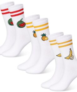 Chaussettes Tennis Boyiee Blanches Unisexe Femmes Hommes Ras Cou Coton Respirantes 3 Paires Mode Vogue