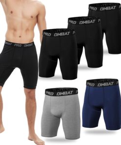 Antoyo - Lot de 5 shorts de compression en élasthanne rapidement séchables - Athlètes hommes - Fitness - Séchage rapide