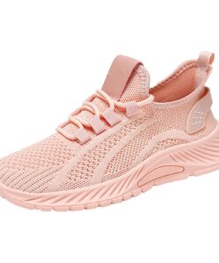 Chaussures de sport confortables pour femmes en réspirant de couleur unie | Antidérapantes | Idéales pour le printemps/é