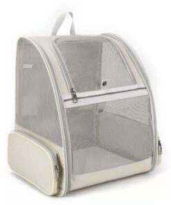 Sac à dos de transport pour chien blanc, ventilé et design respirant pour voyages et randonnées, convient aux chiens pes