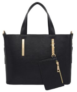 CRAZYCHIC Sac à Main Cabas Cuir PU Femme - Sac Porté Epaule Grande Taille Capacité Moyenne Sac Ville Classique Mode Chic