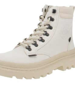 Palladium PALLATROOPER HKR NBK Bottines Femmes Blanc 37 EU Modeled pour la Mode, Idéales pour le Week-end, Chic et Fonct