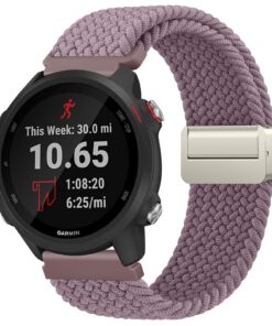 Bracelet Wanme Compatible Garmin Vivoactive 5/Forerunner 55/245/254/645/645 Music pour Femmes et Hommes, 20mm Élastique