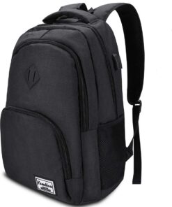 YAMTION Sac à dos hommes et femmes 17,3 pouces, sac d'école pour adolescents lycéens collège université, sac ordinateur