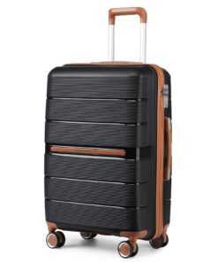 Valise British Traveller Moyenne Noir 69 Liters TSA Guillotinable 4 Roulettes