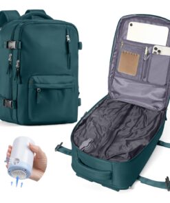 Sac à Dos de Voyage sous Vide avec Pompe - Sac à Dos Cabine Ryanair 40x30x25 cm - Sac à Dos Imperméable avec Compartimen