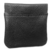 Charmoni Portefeuille en Cuir Vrai pour Homme et Femme - Fermeture à Ressort Clic Clac - Noir