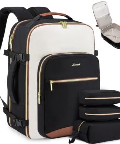 LOVEVOOK Sac à Dos Voyage Cabine Avion Étanche pour Femme Homme - Bagages Valise Easyjet Ryanair - Travail École Loisir