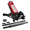 Arebos Cric hydraulique 6614 lbs 85-500 mm avec 3 Patins caoutchouc et Tige de Levier | Jack haute performance pour Répa
