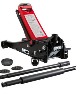 Arebos Cric hydraulique 6614 lbs 85-500 mm avec 3 Patins caoutchouc et Tige de Levier | Jack haute performance pour Répa
