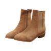 Bottines Chelsea élégantes en daim pour femme - Avec fermeture éclair - Idéales pour l'automne et l'hiver - Talon bloc -