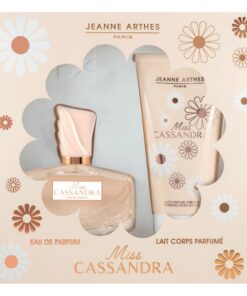 JEANNE ARTHES - Coffret Cadeau Miss Cassandra Eau de Parfum Rose Vanille + Lait pour le Corps 150 ml - Fabriqué en Franc