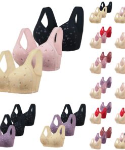"Lot de 3 Soutien-Gorge Femme Sport Sans Armature Ouvert Devant Soft pour Yoga Fitness Lingerie Pas Cher"