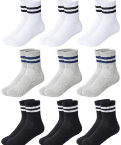 Adorel Chaussettes Sport Coton Garçon Enfant Coloris Unisex Lot de 9