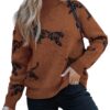 CUPSHE Pullover à manches longues en tricot confortable pour femme en hiver - Chauffant et détendu - Taille S-M