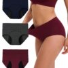 Culottes menstruelles absorbantes INNERSY Femme Coton Taille Haute Post-Accouchement Lot de 3 OEKO-TEX