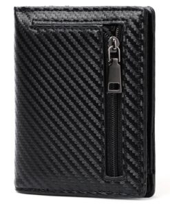 GAEKEAO Porte-Monnaie pour Homme avec Protection RFID 6 Emplacements de Cartes, Poche Zippée – Idéal pour le Travail et