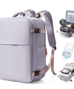 Sac à dos sous vide pour femme Ryanair petite taille avec compression et ordinateur portable 14 pouces Sac à dos sous
