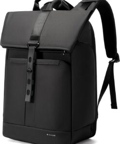Sac à dos BANGE grand pour ordinateur portable 15,6" - imperméable, antivol, quotidien pour homme et femme, Noir, L