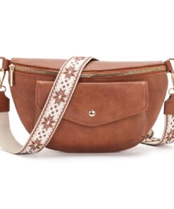Atgbiem 2025 Banane Femme Petit Sac Bandoulière & Sac à Main 9 Couleurs Cadeau Anniversaire Idéal pour Femme en Cuir Élé