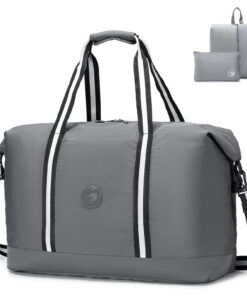 SPAHER Sac de Voyage Cabine Avion Pliable Imperméable pour Femme Homme Noir