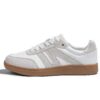 Baskets classiques retro Lucky Step pour femme - chaussures antidérapantes en cuir véritables - idéales pour le tennis,