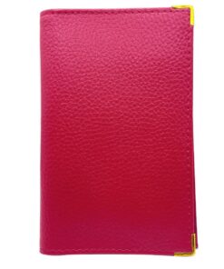 Porte-Papiers Voiture Charmoni - Cuir Framboise 15,5x10cm (Carte Grise,_permis,assurance)