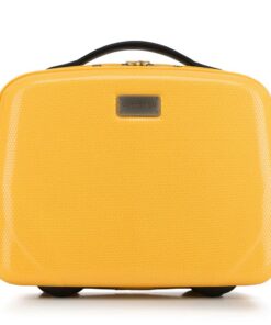 Mallette cosmétique WITTCHEN PC Ultra Light Trousse de Maquillage Jaune Pour VoyageXS Taille Poignée en Élastique