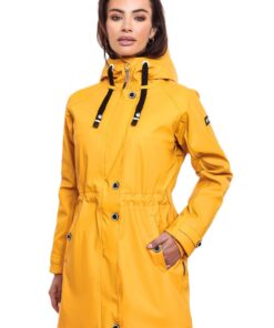 Veste de pluie imperméable Navahoo B934 avec capuche pour femme et doublure en peluche
