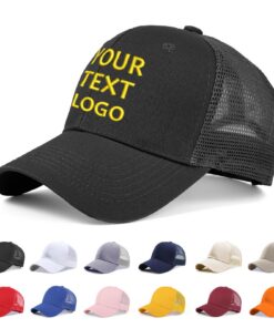 Reuhen Casquette de Baseball Personnalisée avec Broderie Texte, Logo et Photo, Réglable, Cadeau de Noël pour Famille et