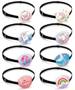 CACHE OEIL HIphot Adultes et Enfants | Médical Amblyopie Orthoptiste | Licorne Couvre Lunettes 8 Pièces | Fille | Correc