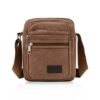 Sac à bandoulière FuninCrea décontracté en toile pour homme - Multi poches - Bandoulière réversible pour le sport, les v