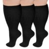 Chaussettes de compression 20-30 mmHg homme/femme, grande taille, entorse de la cheville, sport, voyage en avion, grosse