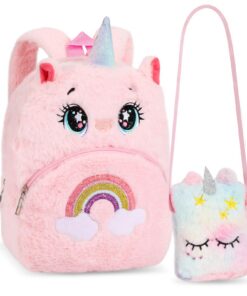 Licorne Sac à Dos Mignon pour Enfants Bambin Filles Cadeau Ecole