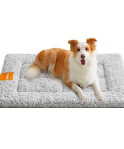 Feandrea Tapis Chien - Couverture Animals - 90x65 cm, Lavable en Machine, Antidérapant, Gris Clair PPB002G01