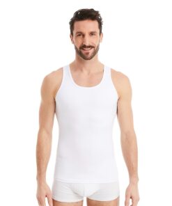 FINN débardeur modelant pour Hommes - Maillot de Corps Shapewear sans Manches en Coton - Ventre plat paraît mieux