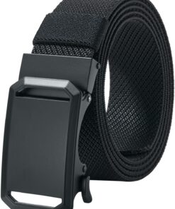 LionVII Ceinture Élastique à Cliquet avec Boucle Automatique Réglable Extensible pour Homme, Ceinture de Travail Confort