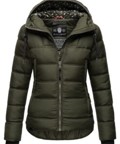 Navahoo B878 Veste d'hiver matelassée à capuche chaude doublée pour femme - chaud, élégant, polyvalent