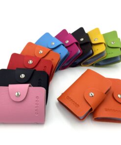 AirZyx Porte Carte Femme Homme Porte Carte de Crédit Femme Homme 24 Fentes (Orange) Élégant et Pratique pour Tout Usage,