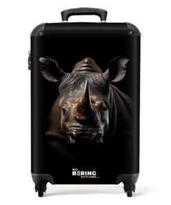 NoBoringSuitcases.com Valise Cabine Rigide 55x35x25cm, Valise Roulette Noir - Valise Voyage Légère pour Voyage en Avion,