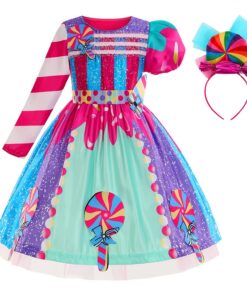 Dress Up New Front Candyland Tutu Costume Pour Filles en Princesse Bonbon Multicolore pour Résonance de Rôle