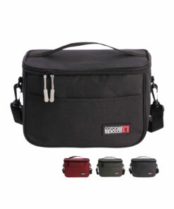Sac Isotherme Parfait pour Bureau et Pique-nique - Glacière Souple Sidney (Noir)