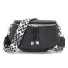 Sac JSDOST Banane pour Femme Enfant Tote Bandoulière Sacoche Cadeau Fille Mode Femelle - Noir - 30x15x20cm - Banane