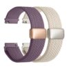 Fullmosa Bracelet Montre En NylonCompatible Avec Samsung Galaxy Watch/Garmin - Set De 2bracelets Tressés 20mm Et 22mm Po