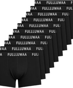Fullluwaa Boxer Homme Coton OEKO-TEX STANDARD 100 Lot de 12