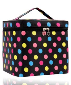Yuknees Grande Trousse de Maquillage Multifonctionnelle pour Femmes et Filles - Gris Mat, L