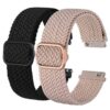 BISONSTRAP Bracelets de Montre Élastiques Nylon Tressé Homme-Femme, Boucle Améliorée, Largeur de Bande 16-24mm, Sports É