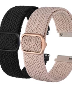 BISONSTRAP Bracelets de Montre Élastiques Nylon Tressé Homme-Femme, Boucle Améliorée, Largeur de Bande 16-24mm, Sports É